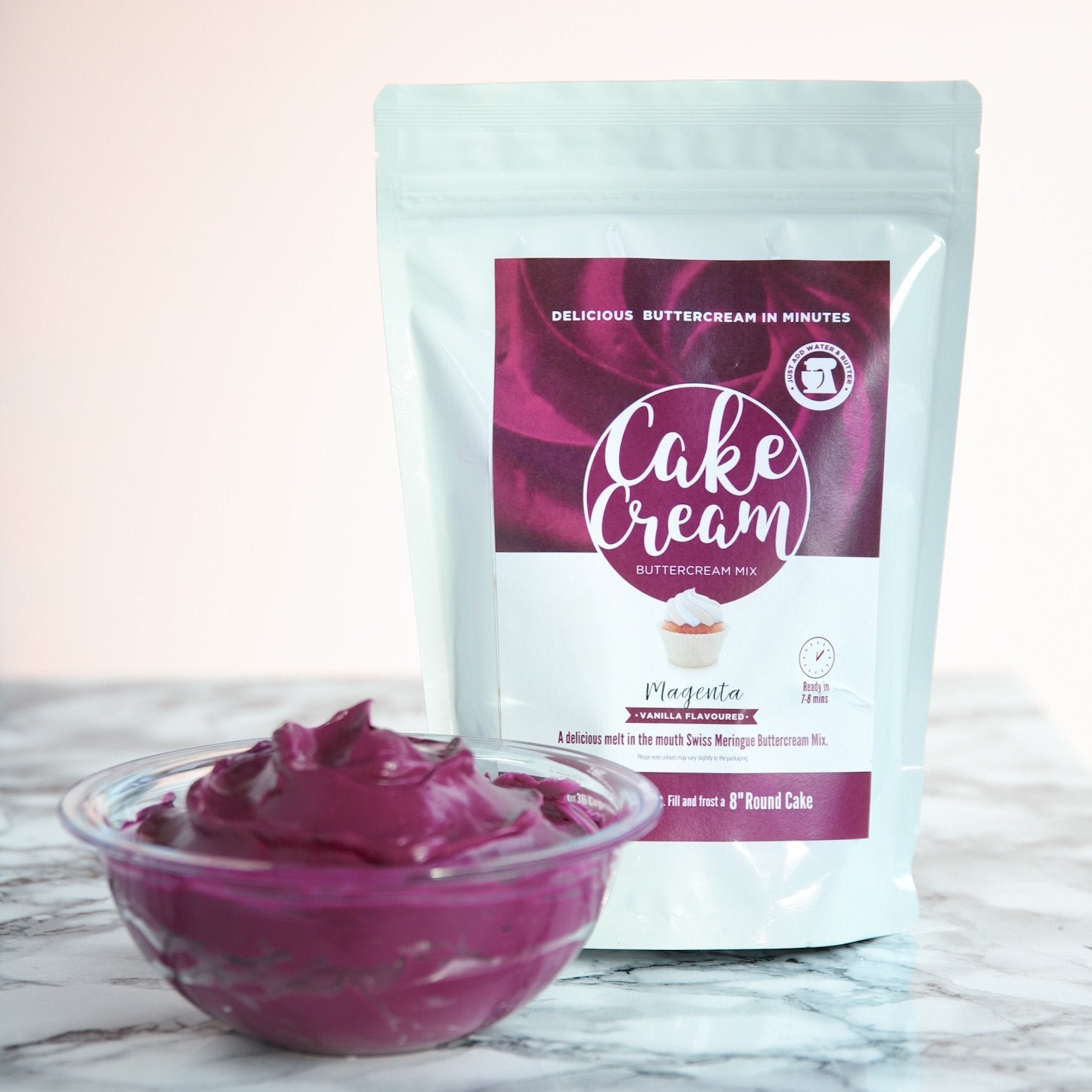 Cake Cream - Magenta - Vanilla - 400g